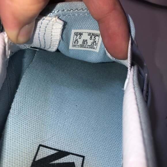 VANS Sneakers Women's Size US8.5 Men's Size US7 Blue White Unisex Slides Skate - Picture 7 of 11